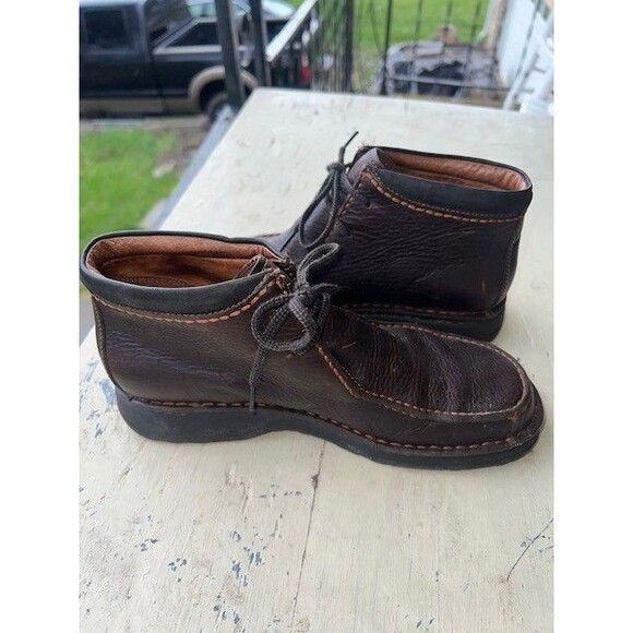 Clarks Wallabee Chukka Boots Lo Brown Beeswax Leather Men Size 8.5M main image 6